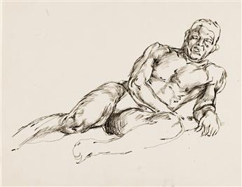 JARED FRENCH (1905-1988) Untitled (Group of 4 drawings of male nudes).